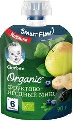 Пюре Gerber Organic фруктово-ягодный микс без сахара с 6 месяцев 90 г