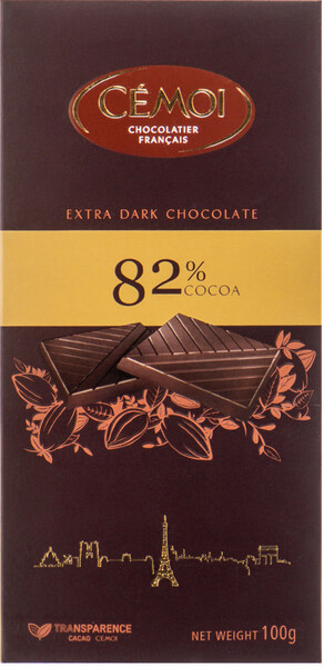 Шоколад Cemoi горький 82% какао 100г