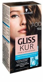 Стойкая краска для волос 7-00 Тёмно-русый Schwarzkopf Уход & Увлажнение, 150 мл., картонная коробка