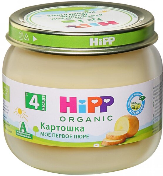 Пюре Hipp Organic с картошкой без сахара с 4 месяцев 80 г