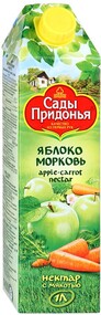 Сок Сады Придонья яблоко-морковь для детей с 3-х лет 1 л