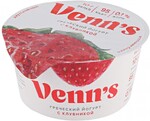 Йогурт Venn's Греческий обезжиренный с клубникой 0.1% 130 г