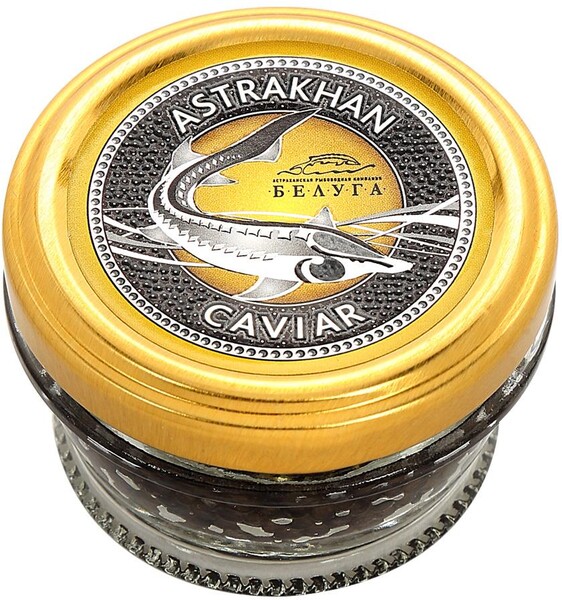 Икра зернистая Белуга осетровых рыб (осетр), 50г