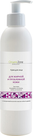 Крем для жирной и проблемной кожи лица, с гиалуроновой кислотой и маслом чайного дерева OZ! OrganicZone, 250 мл