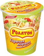 Лапша-суп быстрого приготовления Роллтон Курица Цезарь, 70 гр., пластиковый стакан