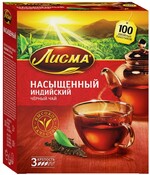 Чай Лисма Насыщенный черный 100 пакетиков по 1.8 г