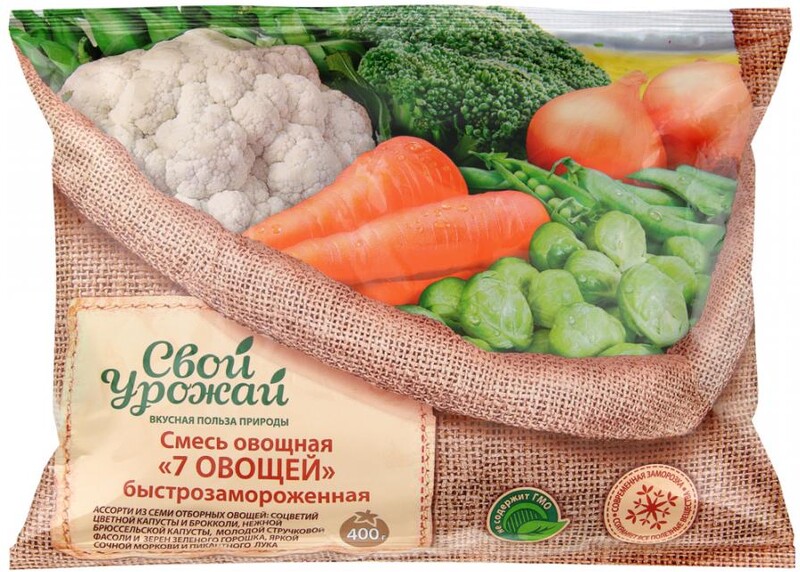 Смесь овощная Свой урожай 7 овощей замороженная 400 г