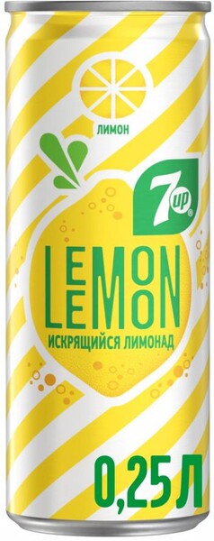 Напиток газированный 7UP Лемон Лемон Лимон 0.25 л