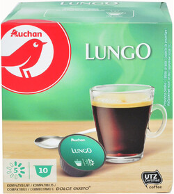 Кофе в капсулах АШАН Lungo, 10 шт