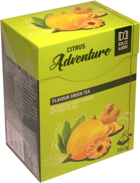 Чай зеленый DOLCE ALBERO Citrus adventure к/уп 20пир