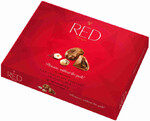Конфеты-пралине RED из молочного шоколада с ореховой начинкой, без сахара, 132г