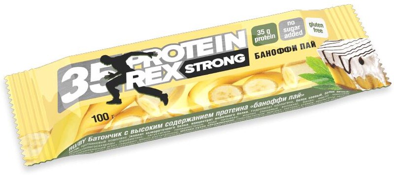 Батончик ProteinRex с высоким содержанием протеина Баноффи Пай 100 г