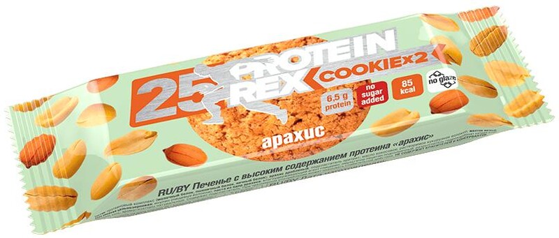 Печенье ProteinRex с высоким содержанием протеина Арахис 50 г
