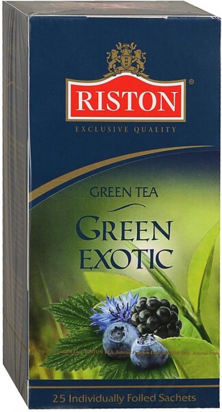 Чай Riston Green Exotic зеленый мелкий 25 пакетиков по 1.5 г
