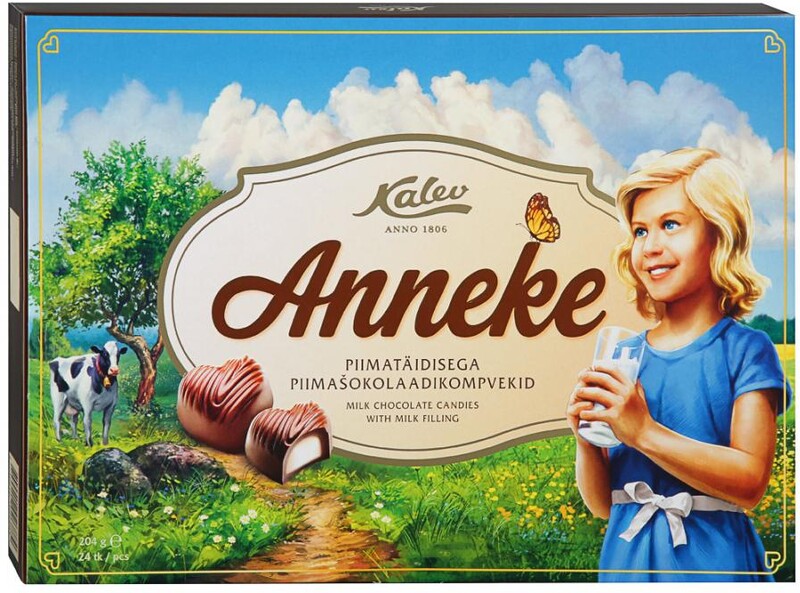 Конфеты Kalev Anneke из молочного шоколада с молочной начинкой 204 г