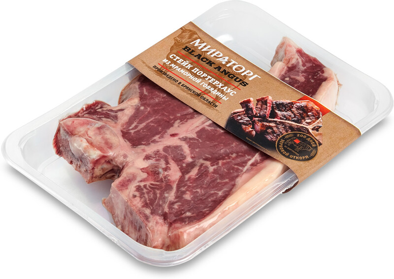 Стейк Портерхаус Black Angus Мираторг ~ 0.8 кг