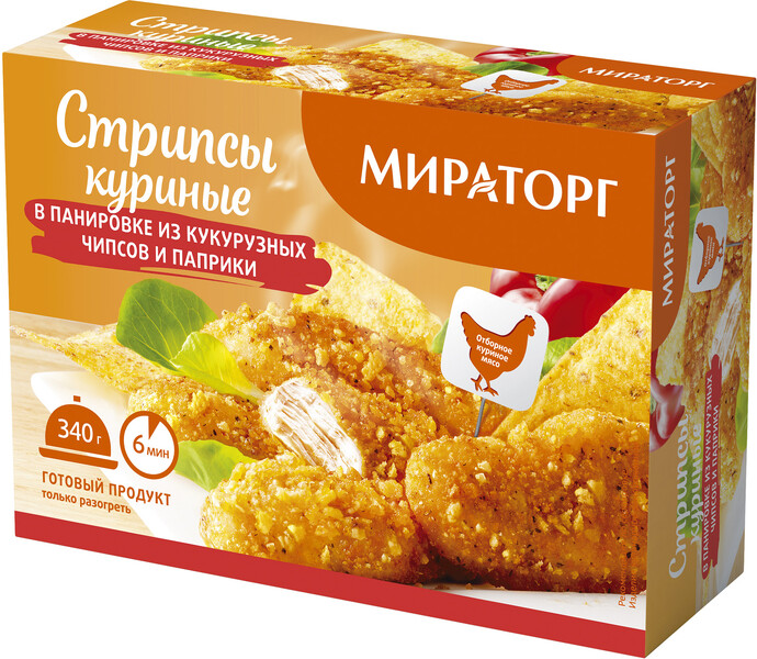 Стрипсы куриные в панировке из кукурузных чипсов