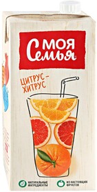 Напиток сокосодержащий Моя Семья из апельсина и грейпфрута, 1,93л