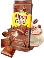 Шоколад Alpen Gold молочный с начинкой со вкусом капучино, 85 г