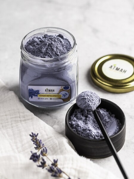 Голубая матча премиум Латте, Суперфуд. Чай матча синяя 100 г