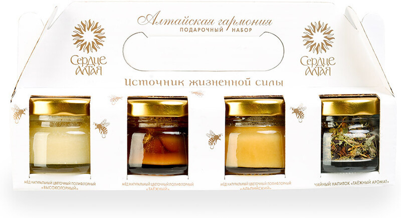 Подарочный набор (мёд и чай таёжный) 