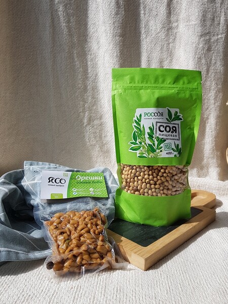 Соевые бобы 400г + Орешки соевые бобы 100г