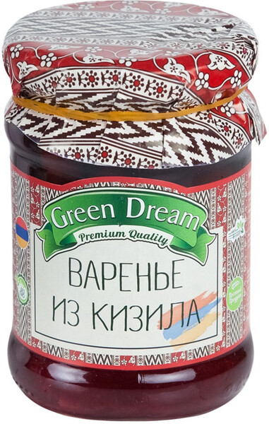 Варенье Green Dream из кизила 300 г