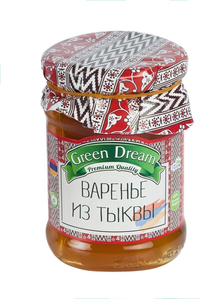 Варенье Green Dream из тыквы, 300 гр, стекло