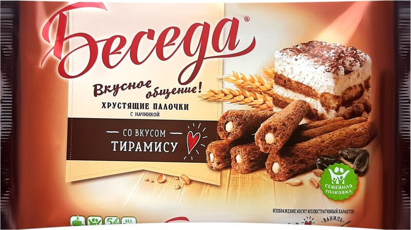 Палочки хрустящие ESSEN Беседа со вкусом тирамису, 180г Россия, 180 г