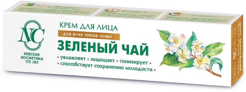 Крем для лица «Невская косметика», зелёный чай, увлажнение, защита, тонус, 40 мл