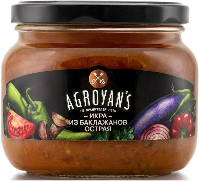 Икра Agroyan's из баклажанов, острая, 360 мл