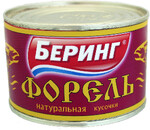 Форель Беринг натуральная, кусочками, 230 г