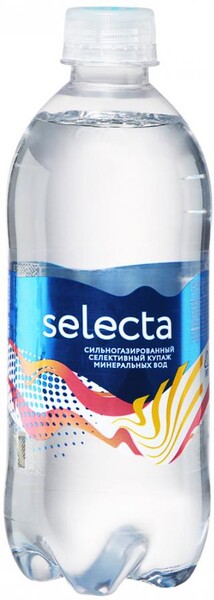 Вода питьевая Selecta купажированная сильногазированная 0.5 л