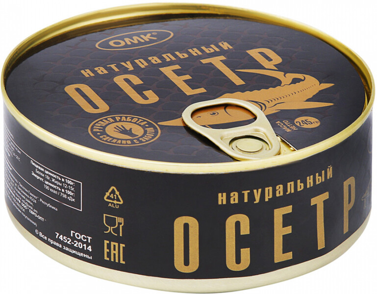 ОМК Осетр натуральный, 245 г