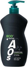 Средство для мытья посуды Aos ЭКО Уголь, 450 г