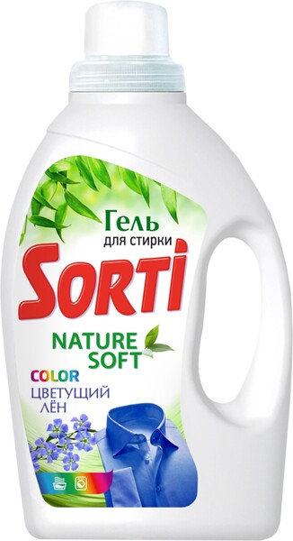 Гель для стирки SORTI Nature Soft Color Цветущий лен, 2кг Россия, 2000 г