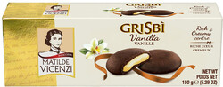 Печенье Grisbi с темным шоколадом и ванильной начинкой 150г