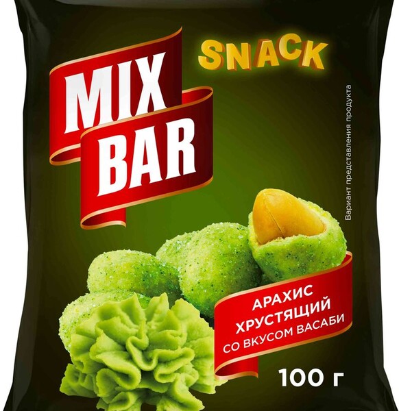 Арахис MixBar хрустящий со вкусом васаби 100г
