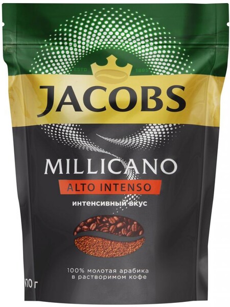 Кофе Jacobs молотый в растворимом Millicano Alto Intenso 110 г