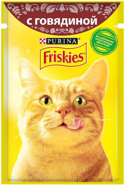 Friskies Корм для кошек говядина в подливе