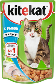 Корм для кошек KITEKAT рыба в соусе конс. пауч 85г