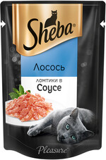 Корм консервированный для кошек SHEBA ломтики в соусе с лососем, 85г Россия, 85 г