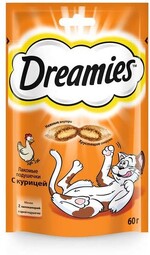 Лакомство Dreamies Подушечки с курицей для взрослых кошек 60 г