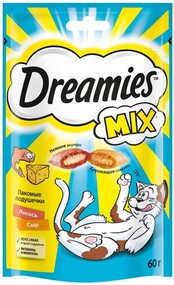 Лакомство Dreamies Mix с лососем и сыром для взрослых кошек 60 г