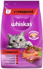 Корм для кошек Whiskas Подушечки с говядиной и кроликом, сухой, 1,9 кг