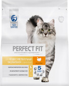 Сухой корм для кошек с чувствительным пищеварением PERFECT FIT индейка, 1,2 кг