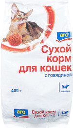 Сухой корм Aro с говядиной для кошек 400 г