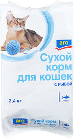Корм для кошек ARO Рыба сухой, 2,4 кг