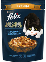 Корм консервированный для взрослых кошек FELIX Мясные ломтики с курицей, 75г Россия, 75 г