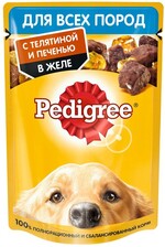 Корм для собак PEDIGREE Телятина с печенью в желе пауч 85г